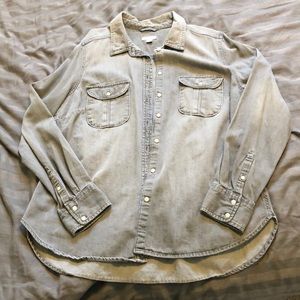 Grey Jean Button Down